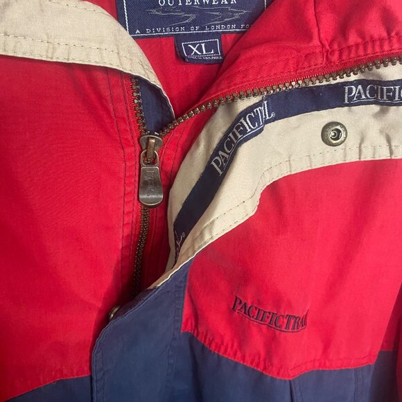 Pacific Trail Hooded Jacket‎ Mens XL Red & Navy Outwear Zip Up Outdoors - Picture 6 of 15